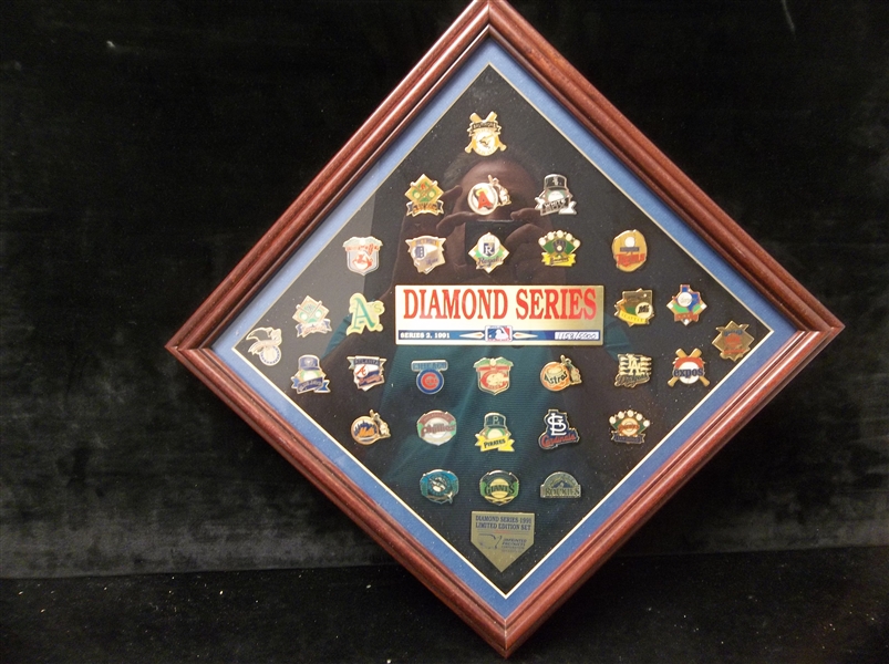 1991 Imprinted Products Corp. “Diamond Series #2” Framed & Matted Pin Set of 30- Set #1158/5000