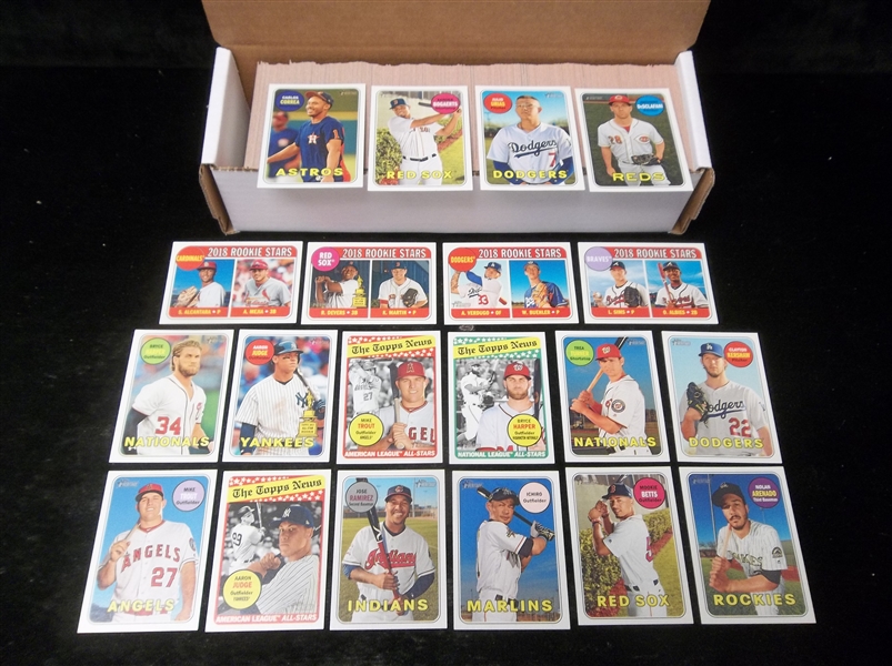 2018 Topps Heritage Baseball Near Complete Base (#1-400) Set- 395 of 400 Plus 67 Diff. SP’s!