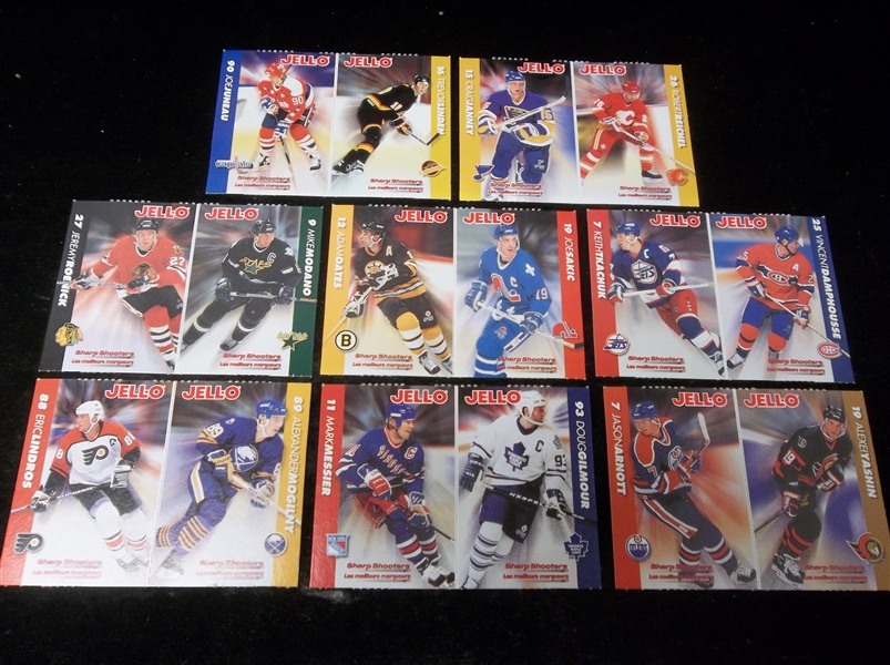 1993-94 Jell-O Pudding Snacks “Sharp Shooters” 2-Card Perforated Panel Complete Set of 24 Cards
