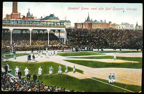 7/28/09 Postmarked Franklin Post Card Co. “240, 65052 Baseball Game, west side Ball Grounds, Chicago” Pre-Linen Postcard