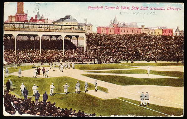 6/24/10 Postmarked “240 Baseball Game in West Side Ball Grounds, Chicago” Pre-Linen Postcard