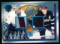 2003-04 Pacific Luxury Suite Hockey- #24 J-S Giguere Patch/ Sergei Federov Patch, Ducks- #96/100