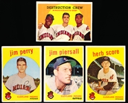 1959 Topps Bb Cleveland Indians- 4 Diff