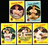 1959 Topps Bb- 12 Diff Cleve Indians