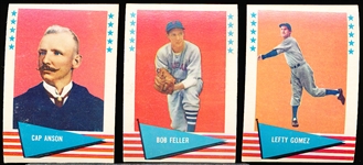 1961 Fleer Baseball Greats- 3 Diff