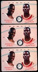 1995 Classic Score Board Hobby Only Shaquille O’Neal/ Hakeem Olajuwon Sample Phone Cards- 3 Cards