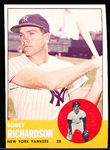 1963 Topps Bb- #420 Bobby Richardson, Yankees