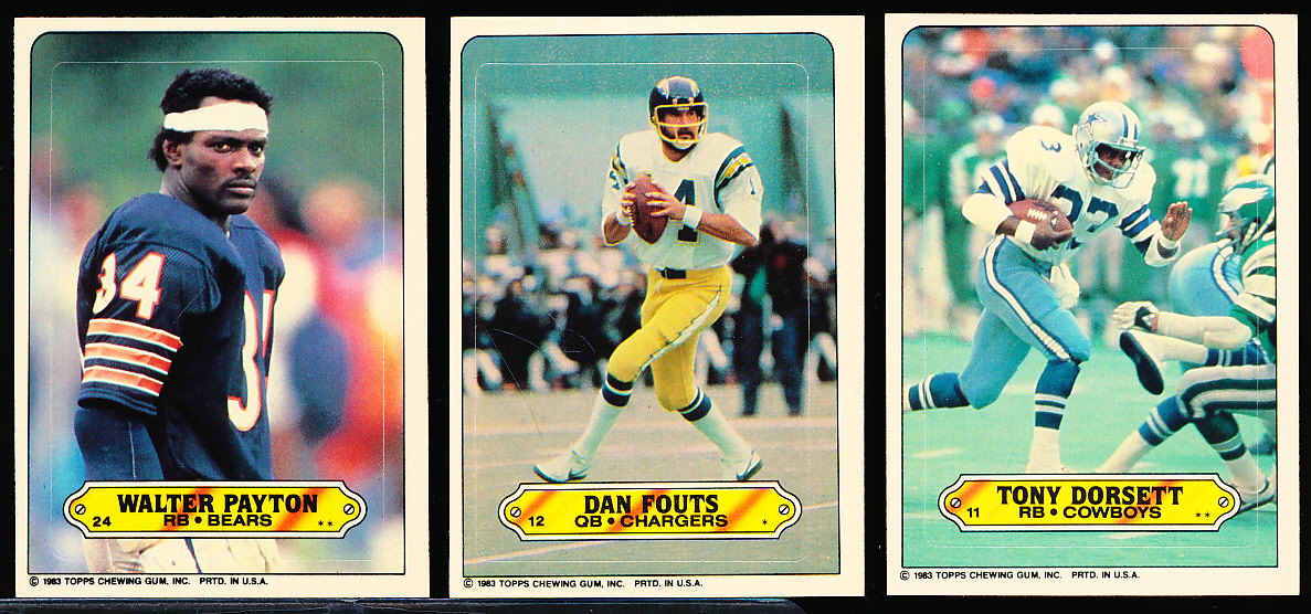 Lot Detail - 1983 Topps Football Sticker Inserts- 37 Asst