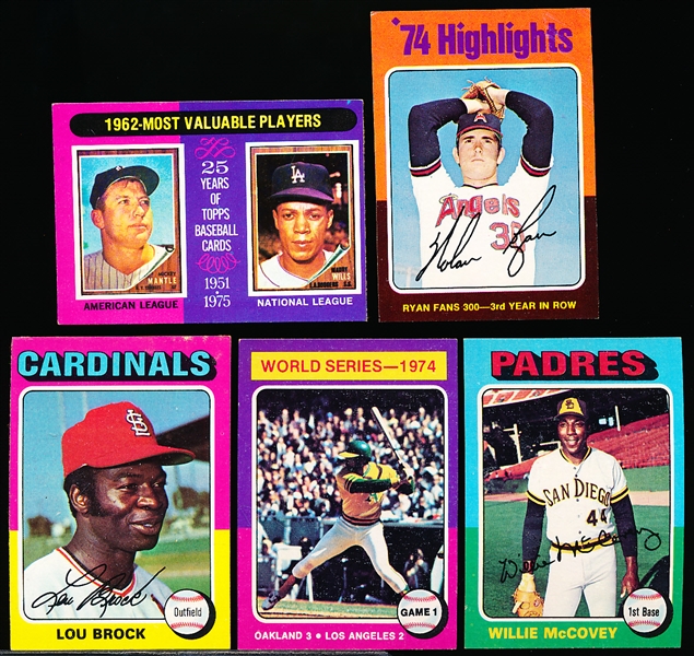 1975 Topps Bb- 22 Cards