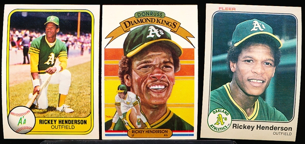 Rickey Henderson Card Lot- 60 Asst