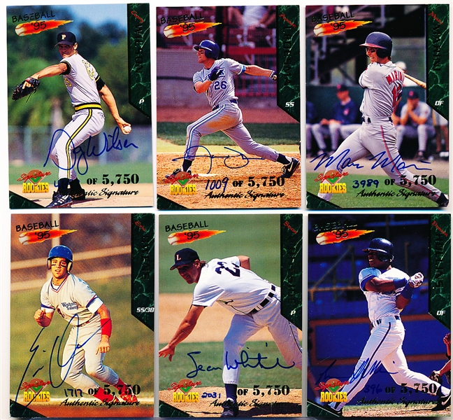 1995 Signature Rookies Baseball- Cert. Autographs- 6 Diff