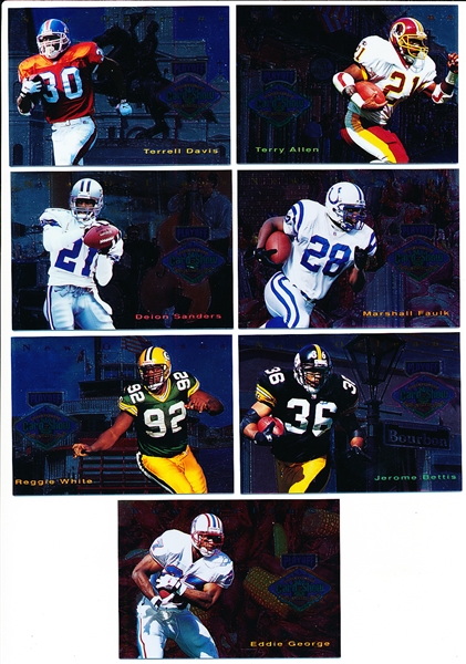 1997 Playoff Super Bowl Card Show Complete Set of 7