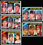 1966 Topps Baseball- 5 Diff Leaders