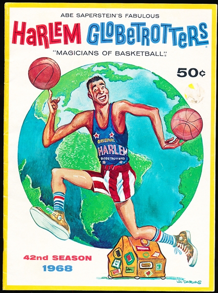 1968 Harlem Globetrotters Basketball Program