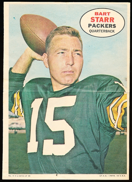 1968 Topps Fb Poster Inserts- 9 Posters