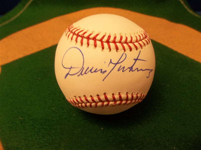 Autographed Dennis Martinez Official MLB Baseball