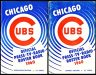 1960 Chicago Cubs Baseball Press/Media Guides- 2 Diff