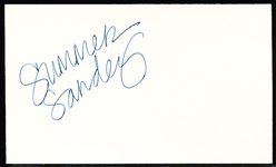 Autographed Summer Sanders Olympic Champion Swimmer Index Card