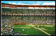 E.C. Kropp/ St. Louis Greeting Card Co. “98, 4369- Sportsmen’s Park, St. Louis, MO.” Linen Postcard