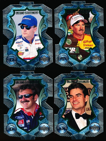 1999 Upper Deck Victory Circle Racing- “Income Statement” Complete Die-Cut Insert Sets- 10 Sets