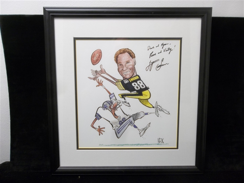 Autographed Lynn Swann Professionally Framed Make-A-Wish Art Print