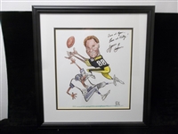 Autographed Lynn Swann Professionally Framed Make-A-Wish Art Print