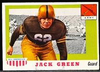 1955 Topps All American Football- #53 John Green, Army