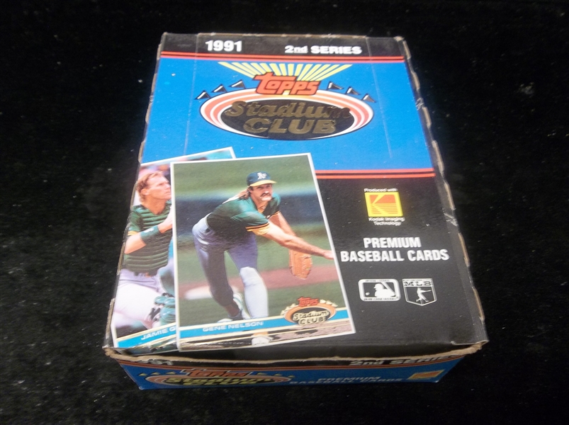 Lot Detail - 1991 Stadium Club Baseball- 2nd Series- One Unopened Wax Box