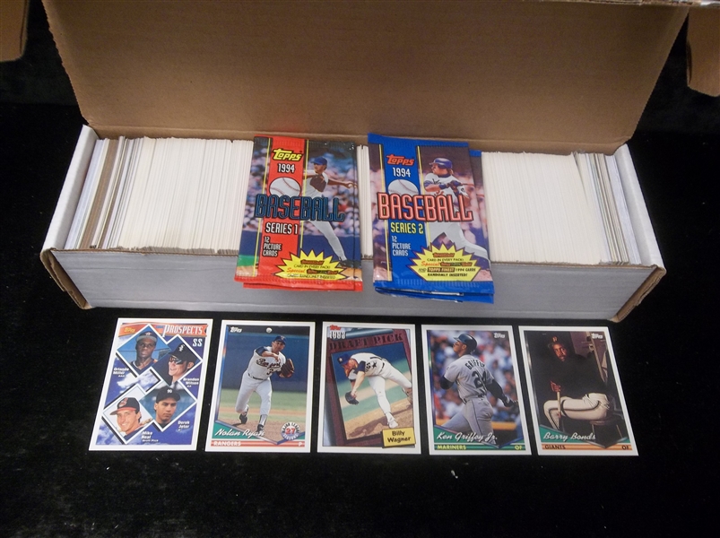 Lot Detail - 1994 Topps Baseball Complete Set of 792