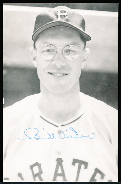 Autographed Bill Virdon Pittsburgh Pirates MLB Photo Postcard