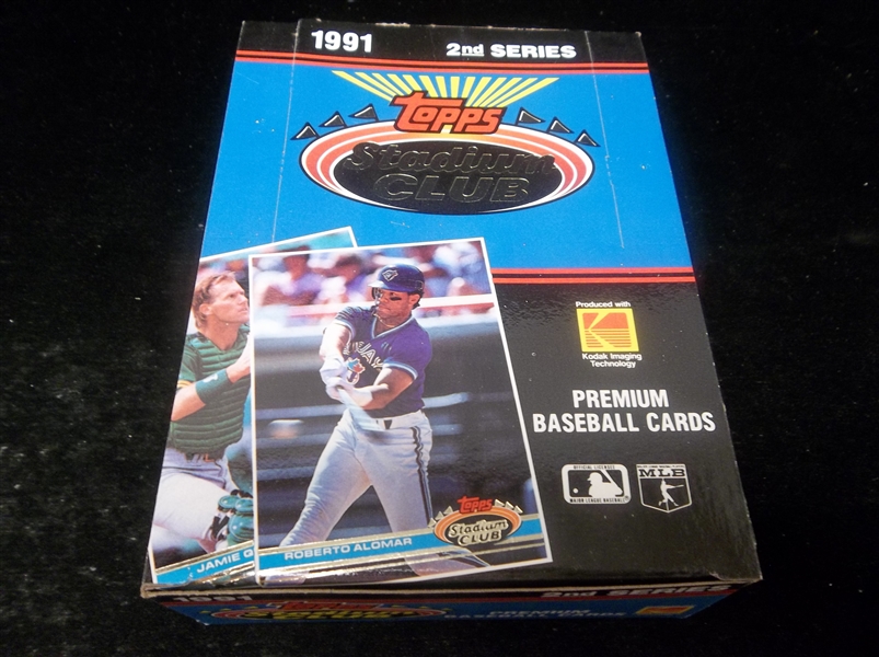 Lot Detail - 1991 Stadium Club Baseball- 2nd Series- One Unopened Wax Box