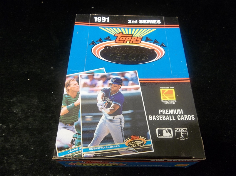 Lot Detail - 1991 Stadium Club Baseball- 2nd Series- One Unopened Wax Box