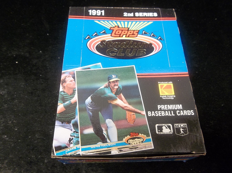 Lot Detail - 1991 Stadium Club Baseball- 2nd Series- One Unopened Wax Box