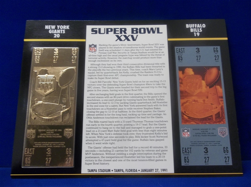 most valuable super bowl xxv cards