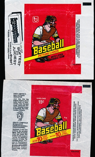 Three Different Baseball Wrappers