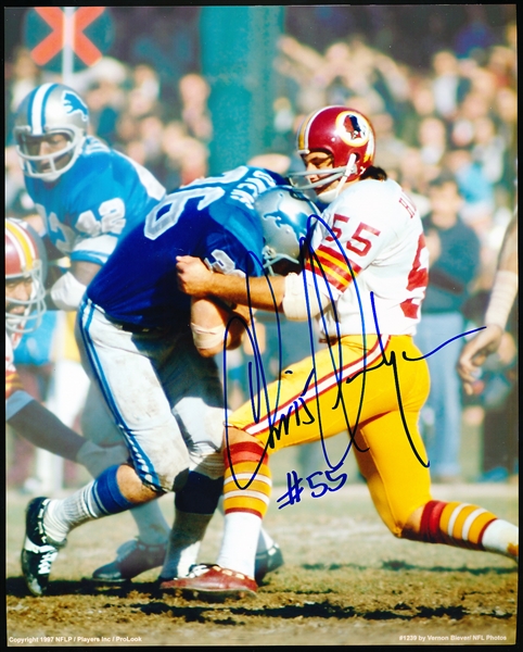 Autographed Chris Hanburger Washington Redskins NFL Color 8” x 10” Photo