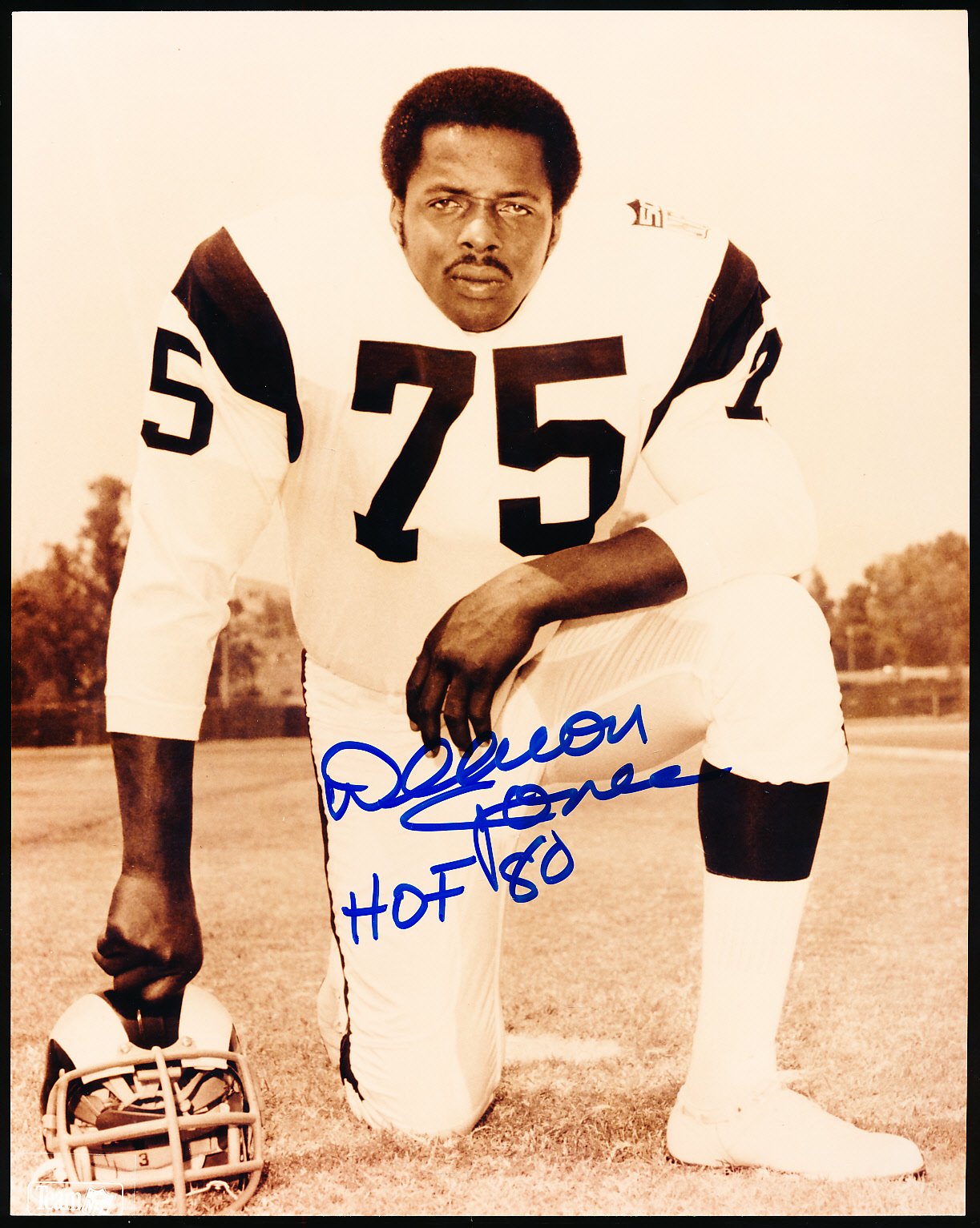 Lot Detail - Autographed Deacon Jones Los Angeles Rams NFL B/W 8” X 10 ...