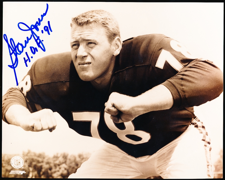 Autographed Stan Jones Chicago Bears NFL B/W 8” x 10” Horizontal Photo