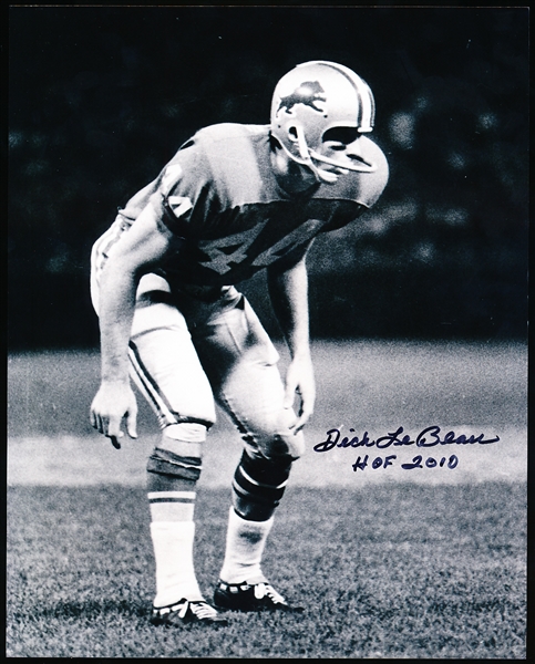 Lot Detail - Autographed Dick LeBeau Detroit Lions NFL B/W 8” X 10” Photo