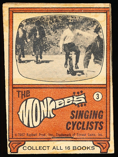 1967 Topps “Monkees Flip Books” (R711-25)- #3 The Singing Cyclists