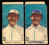 1920 W519 Unnumbered- Frank Frisch- 2 Cards