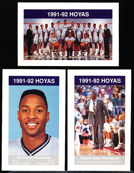 1991-92 Georgetown Hoyas Basketball Police Set of 18- 10 Sets