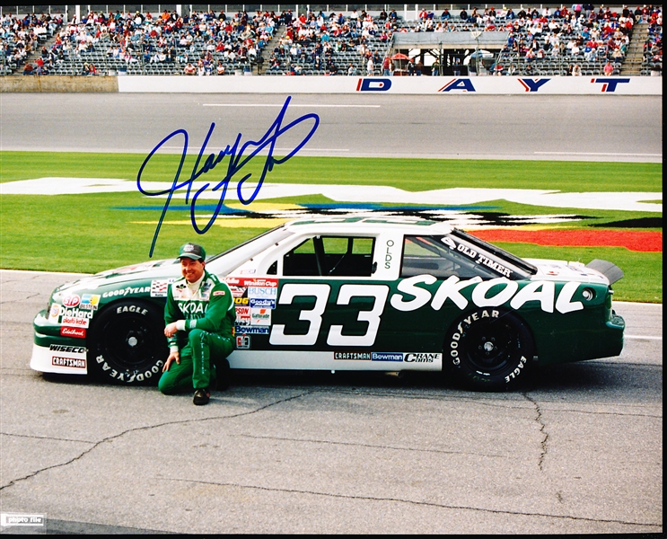 Autographed Harry Gant NASCAR #33 Skoal Bandit Color 8” x 10” Photo