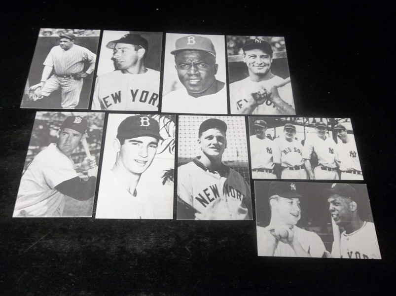 1980’s? Yankee Stadium Souvenir Shops B & W Baseball Star Postcards- 9 Diff.