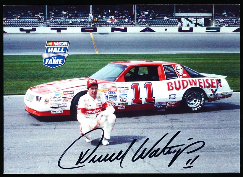 Autographed Darrell Waltrip NASCAR Hall of Fame 5” x 7” Handout