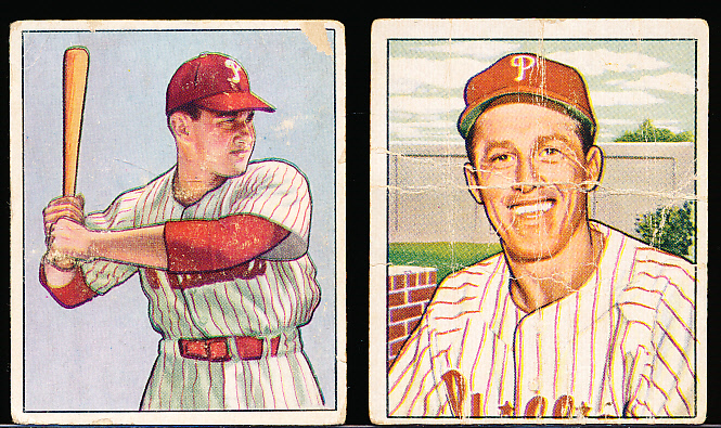 Lot Detail 1950 Bowman Bb 2 Diff Phillies