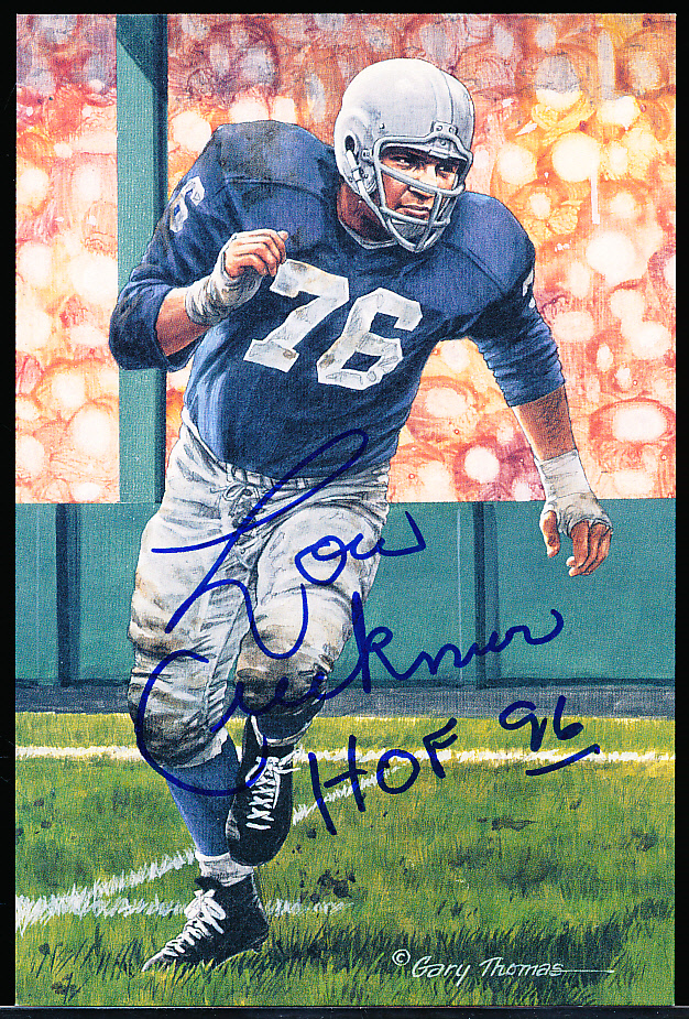 Lot Detail Autographed 1996 Goal Line Art Ftbl 181 Lou Creekmur Lions