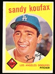 1959 Topps Baseball- #163 Sandy Koufax, Dodgers