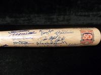 1989 Adirondack 50th Anniversary MLB Hall of Fame Bat- Signed by 34 HOFers!