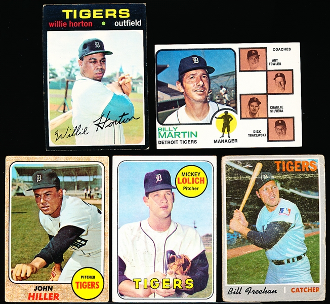 1968 thru 1973 Detroit Tigers Cards- 63 Cards